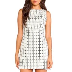 Alice + Olivia Kipp Sleeveless Tweed Dress with Sparkle Detail